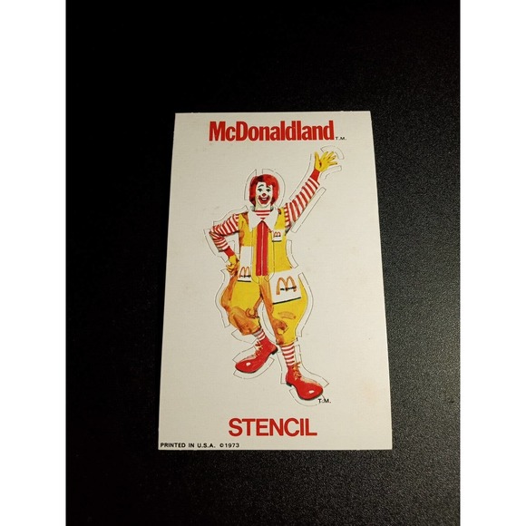 MCDONALD'S MCDONALDLAND STENCILS 1973 vintage set/ 3 RARE lot Hamburgler Ronald - Picture 2 of 4